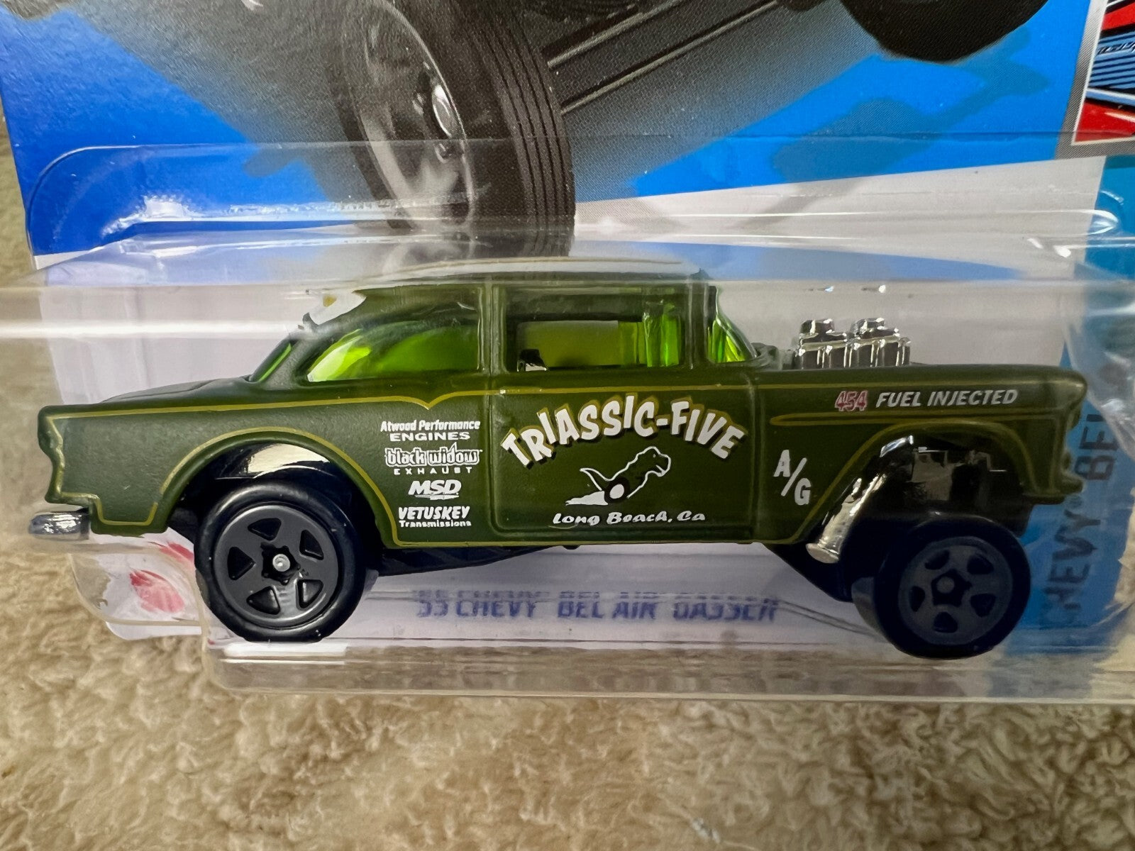 🔥🔥🔥🔥Hot Wheels '55 Chevy Bel Air Gasser Green 43/250 HW19🔥🔥🔥🔥
