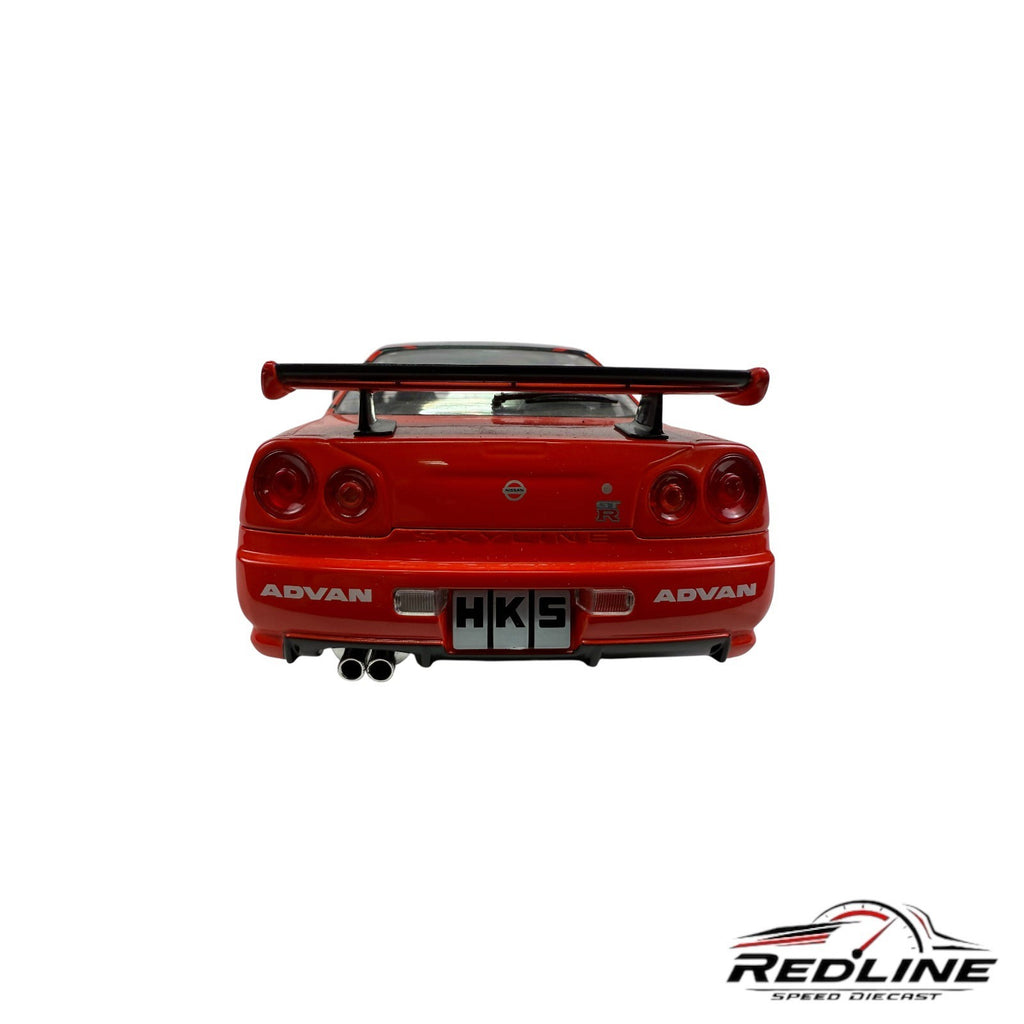 🎌Solido Nissan Skyline GT-R R34 Advan Livery CUSTOM WHEEL SWAP 1:18 L3🎌