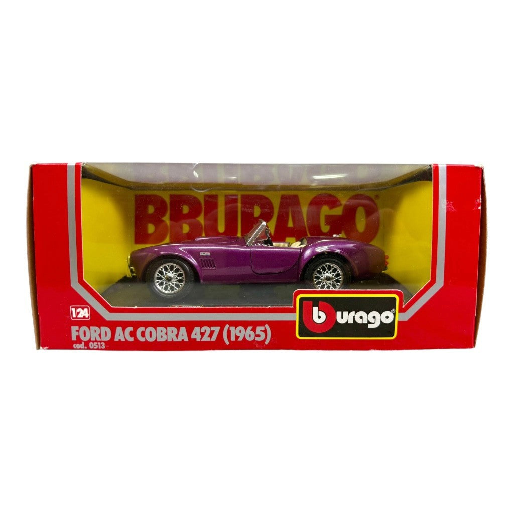 🇺🇸🇺🇸Bburago 1:24 Ford AC Cobra 427 Purple 1965 Diecast Model Car🇺🇸🇺🇸