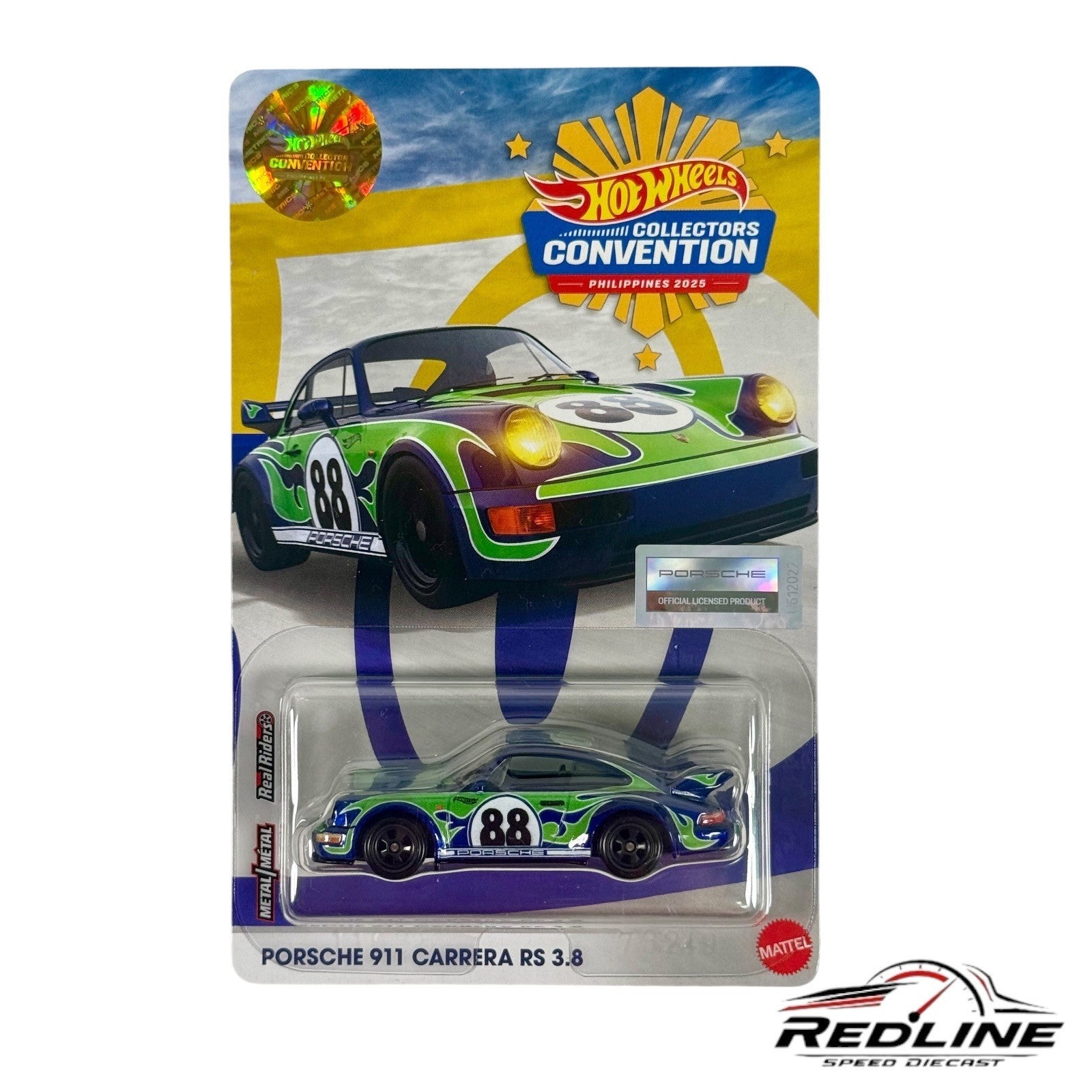 🏁Hot Wheels Philippines Convention Porsche 911 Carrera RS 3.8 53/1100 H28🏁