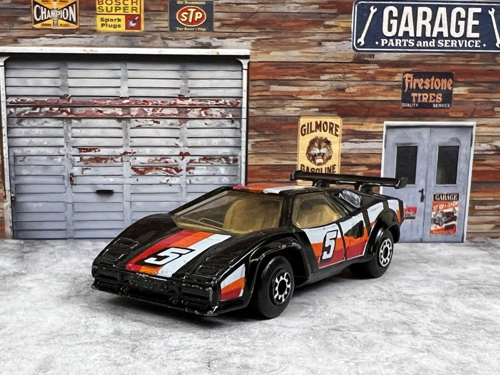 🇮🇹🇮🇹Vintage 1985 Matchbox Black Lamborghini Countach LP 500S C3🇮🇹🇮🇹