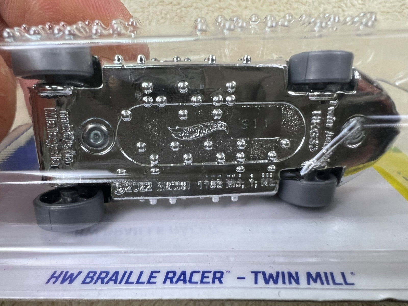 🔥🔥🔥Hot Wheels Braille Racer Twin Mill Silver 2023 Experimotors HW19🔥🔥🔥