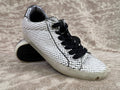 🐍Zadig & Voltaire White Leather Snakeskin Sneakers shoes EU 40  US 9 WOMENS🐍