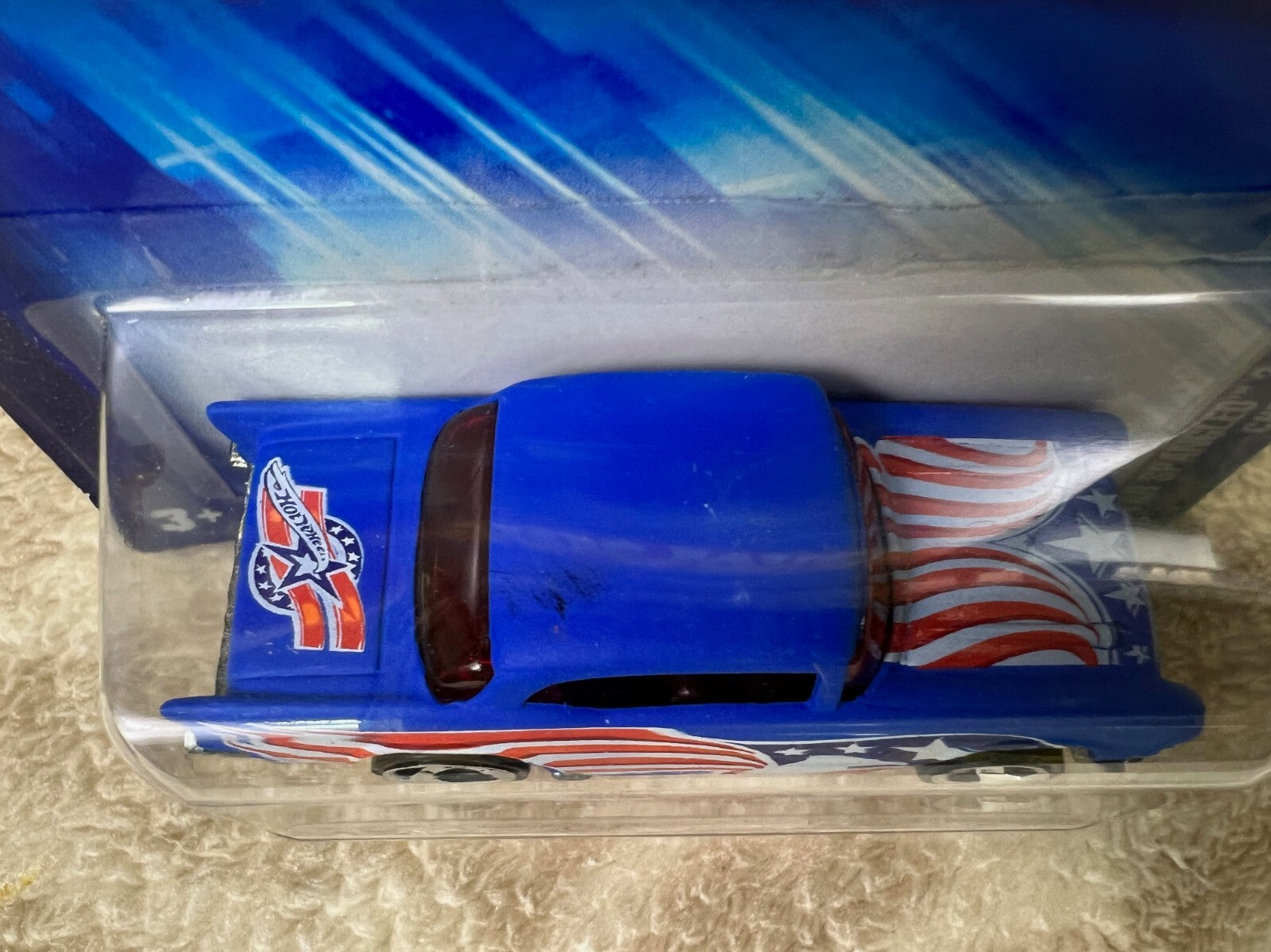 🇺🇸🇺🇸Hot Wheels Chevy 1957 #3 Star Spangled 2 Red White & Blue HW18🇺🇸🇺🇸