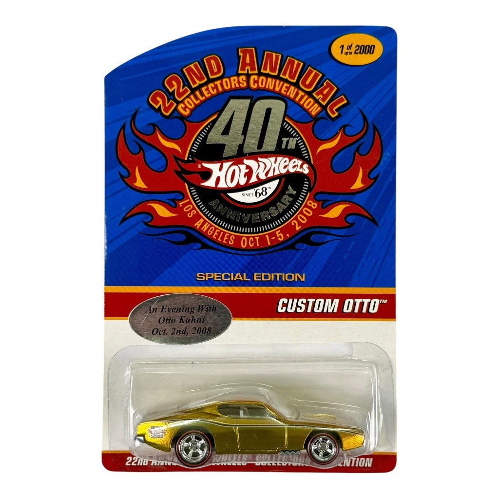 🔥Hotwheels 22nd Annual Collectors Convention Custom Otto Dinner Sticker H15🔥