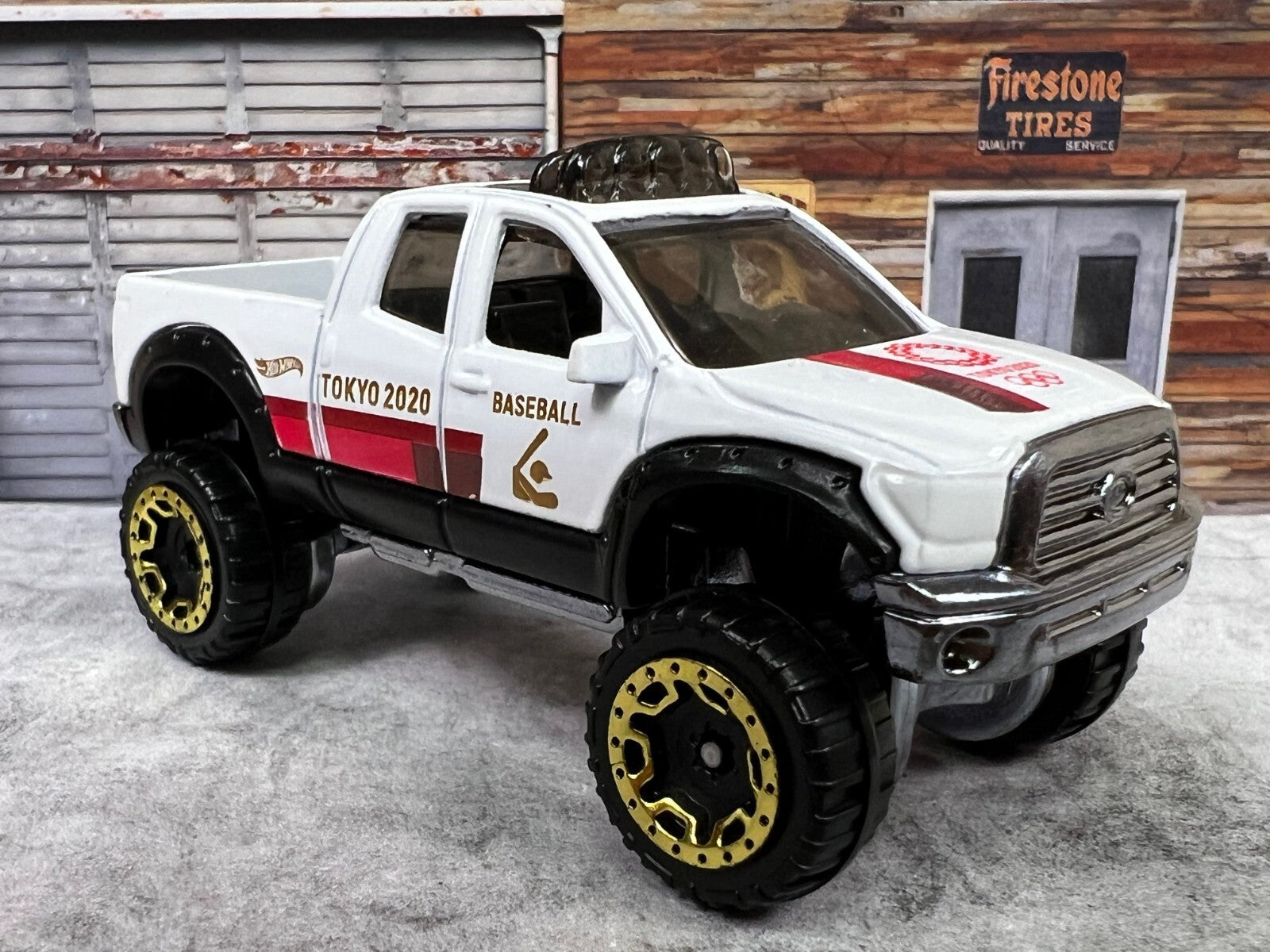 🔥Hot Wheels 2010 Toyota Tundra White Tokyo 2020 Olympic Games Baseball C 16🔥
