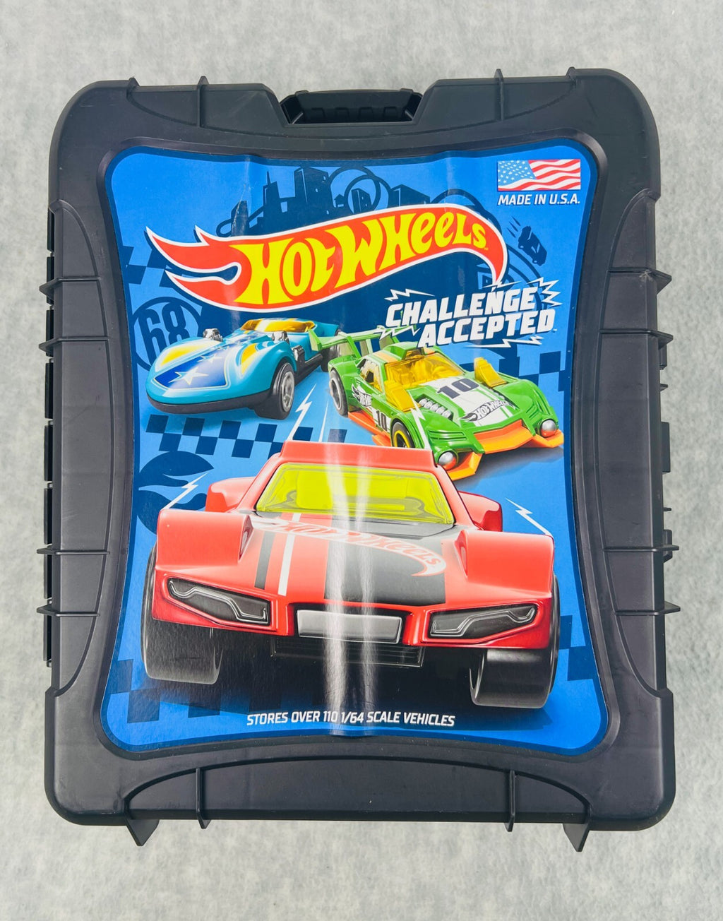 🇺🇸🇺🇸Hot Wheels Challenge Accepted 110 Plastic Car Carrying Case🇺🇸🇺🇸