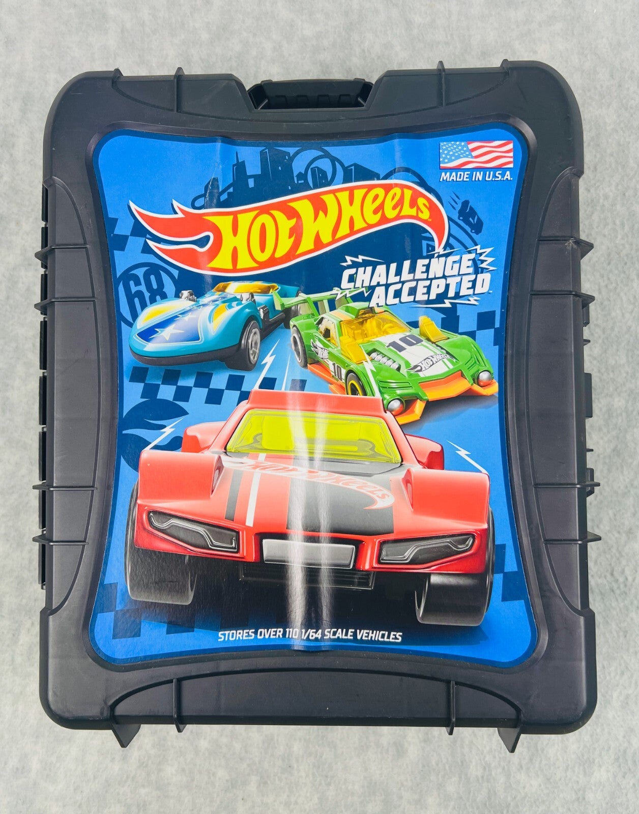 🇺🇸🇺🇸Hot Wheels Challenge Accepted 110 Plastic Car Carrying Case🇺🇸🇺🇸