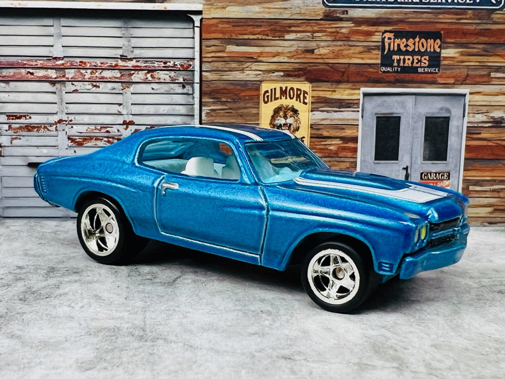 🇺🇸🇺🇸Hot Wheels Phil's Garage S '70 Chevrolet Chevelle SS Blue C23🇺🇸🇺🇸