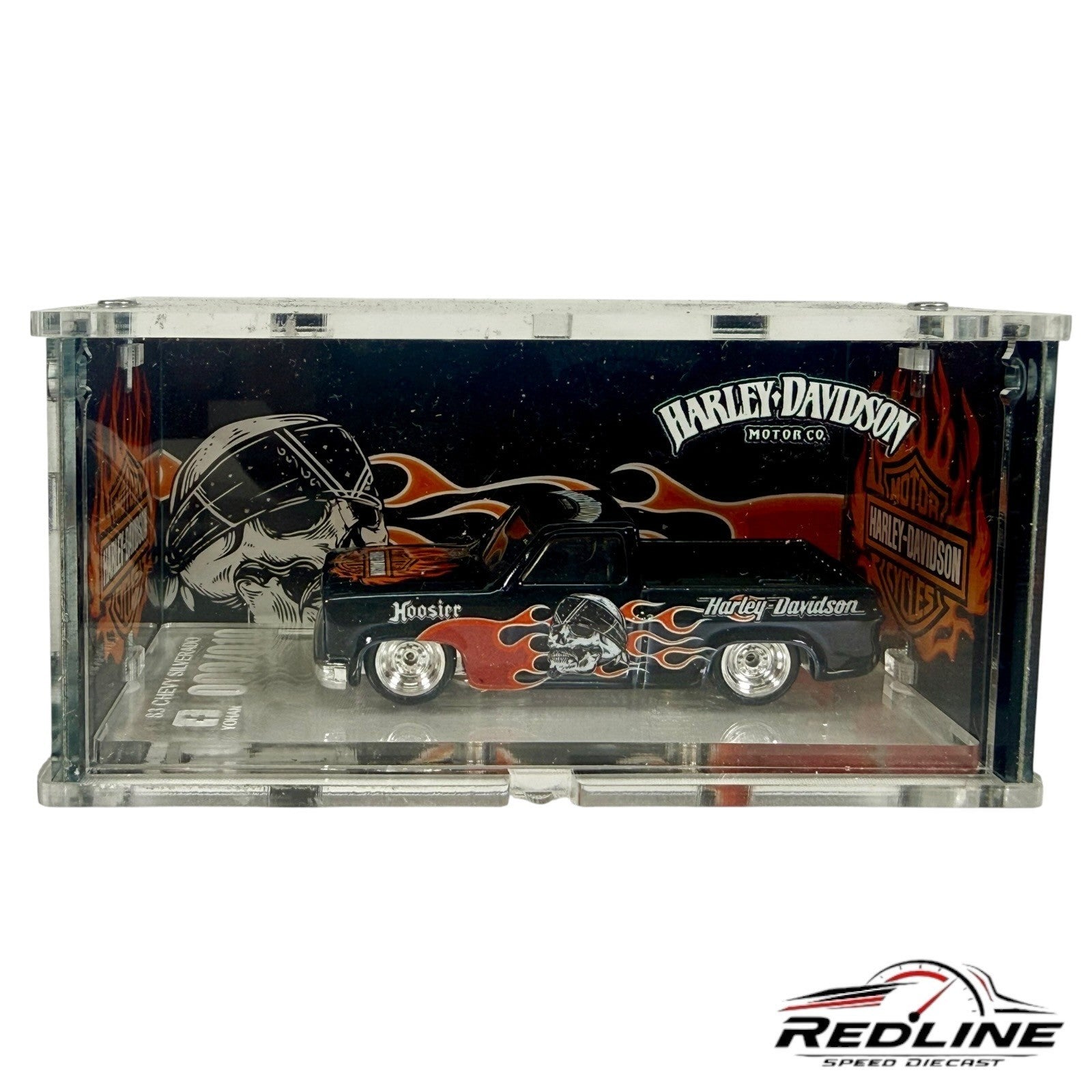 🇺🇸Hot Wheels 1983 Chevy Silverado Yohan Harley Davidson Black 9/10  H31🇺🇸
