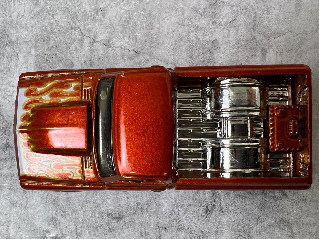 🇺🇸🇺🇸🇺🇸 Hot Wheels 67 Chevy C10 Orange HW Flames C14🇺🇸🇺🇸🇺🇸