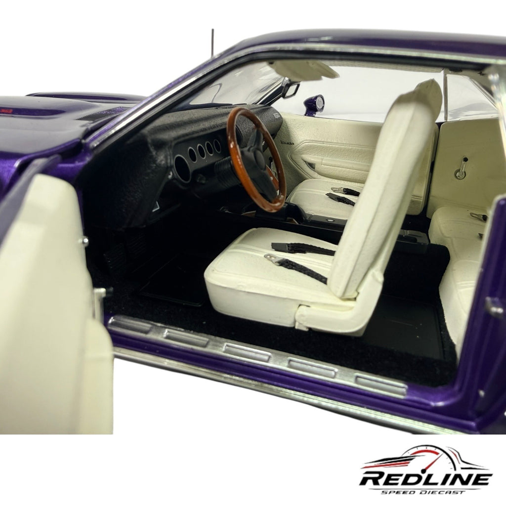🦅🦅ACME 1971 Plymouth Barracuda 383 Purple White 1:18 C1`🦅🦅