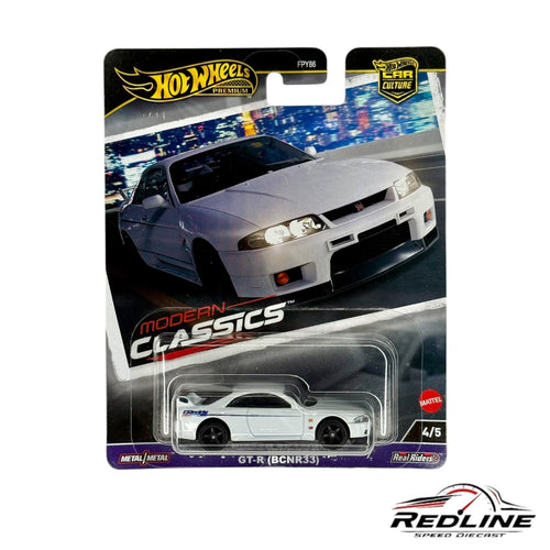 🎌Hot Wheels Premium Modern Classics Nissan Skyline GT-R BCNR33 White H17🎌