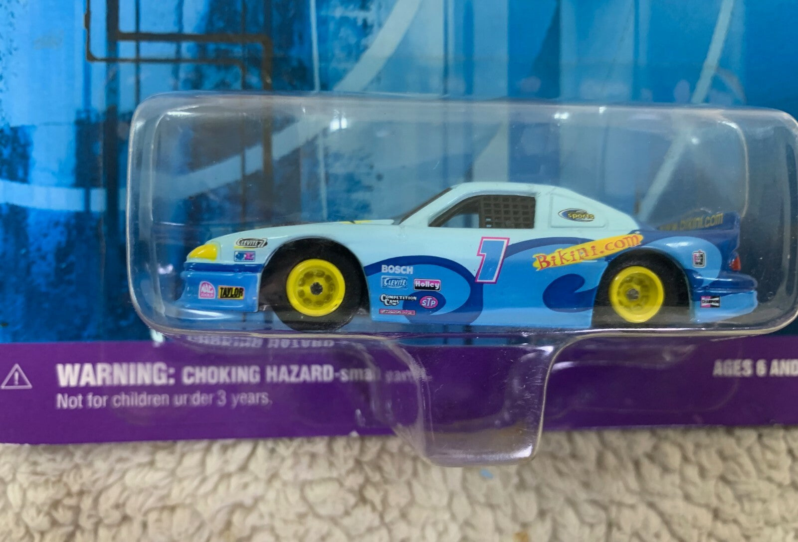 🔥🔥 Johnny Lightning 1/64 Dot Com Racers #1 Bikini Com Stock Car Race HW07🔥🔥