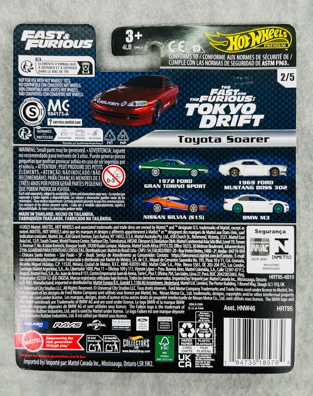 🎌🎌 Hot Wheels Premium Fast & Furious Tokyo Drift Toyota Soarer 2/5 H32🎌🎌