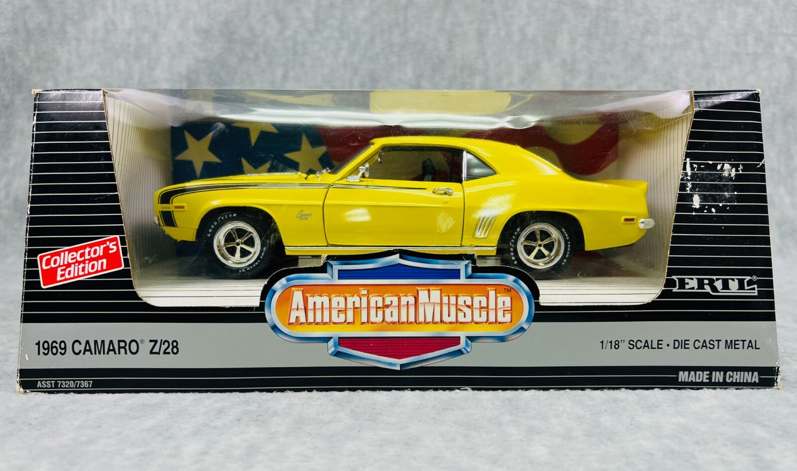 🇺🇸🇺🇸 Ertl American Muscle 1969 Camaro Z/28 Yellow 1/18 Scale🇺🇸🇺🇸