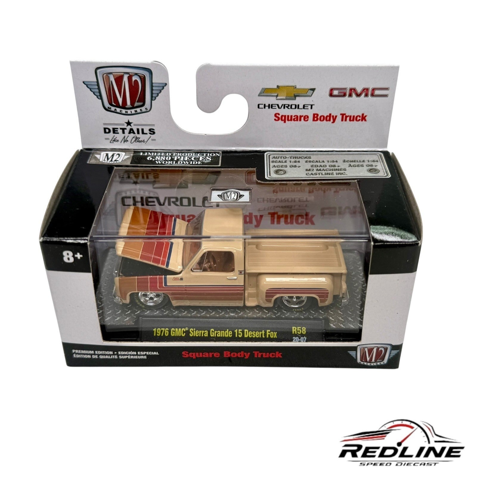 M2 Machines1976 GMC Sierra Grande 15 Desert Fox Square Body Truck R58 20-07 H31