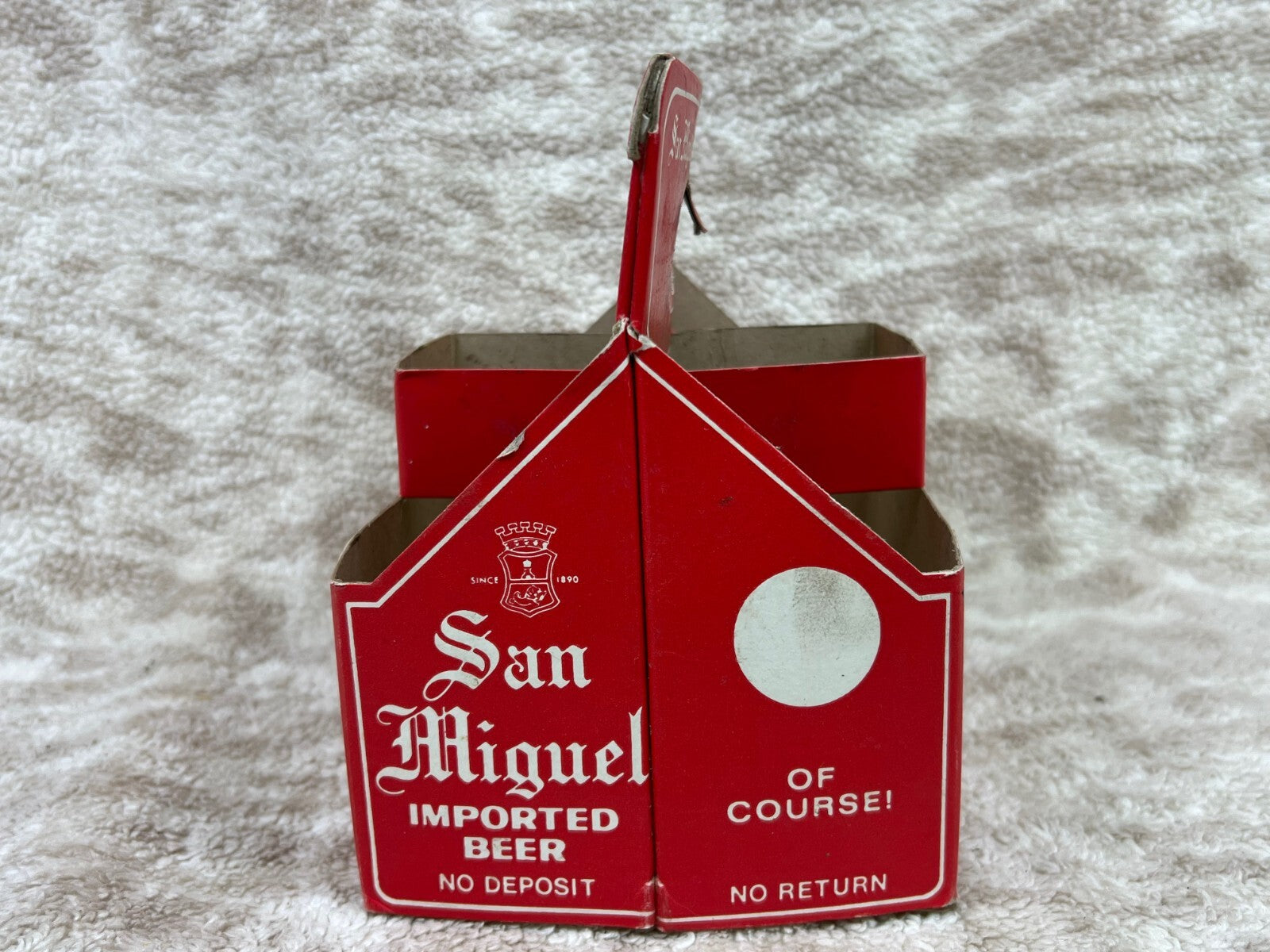 🍺🍺🍺🍺Vintage San Miguel Beer Bottle 6 Back Bottle Holder🍺🍺🍺🍺