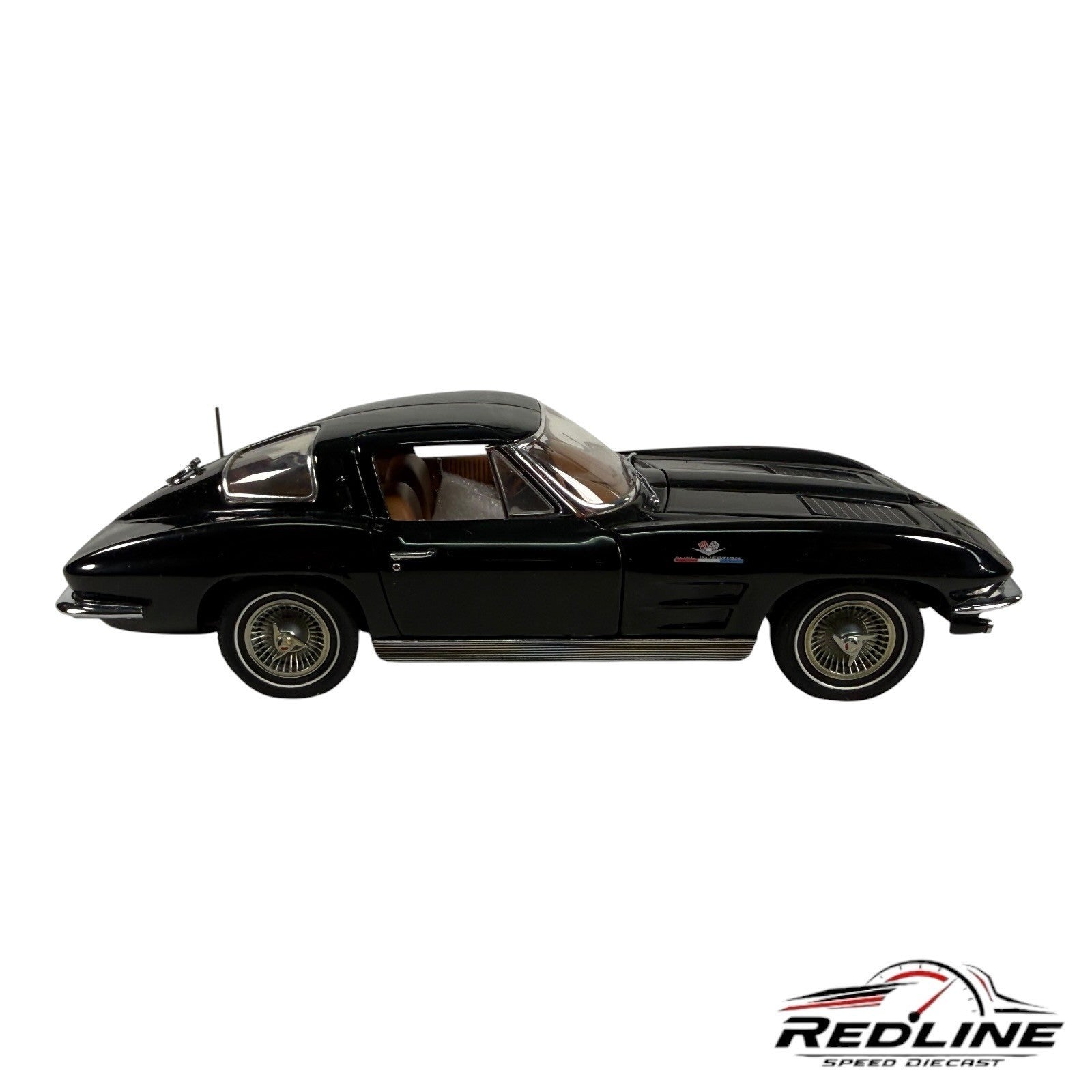 🦅🦅Danbury Mint 1963 Chevrolet Corvette Sting Ray Coupe Black 1/24 C2🦅🦅