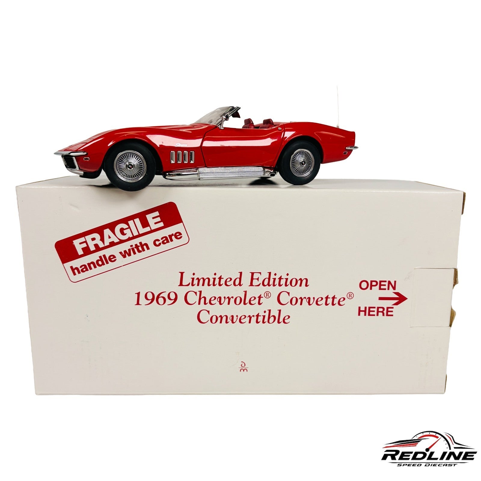 🇺🇸Danbury Mint 1 24 1967 Corvette Convertible "Rally Red" C2🇺🇸