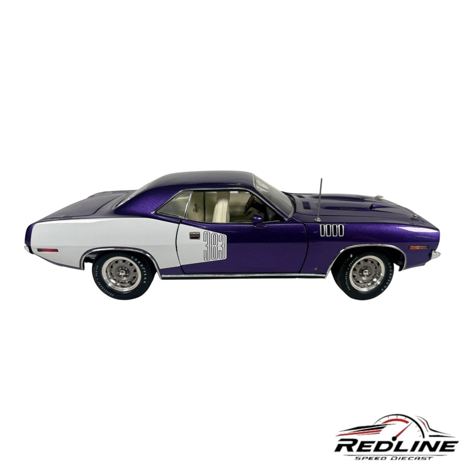 🦅🦅ACME 1971 Plymouth Barracuda 383 Purple White 1:18 C1`🦅🦅