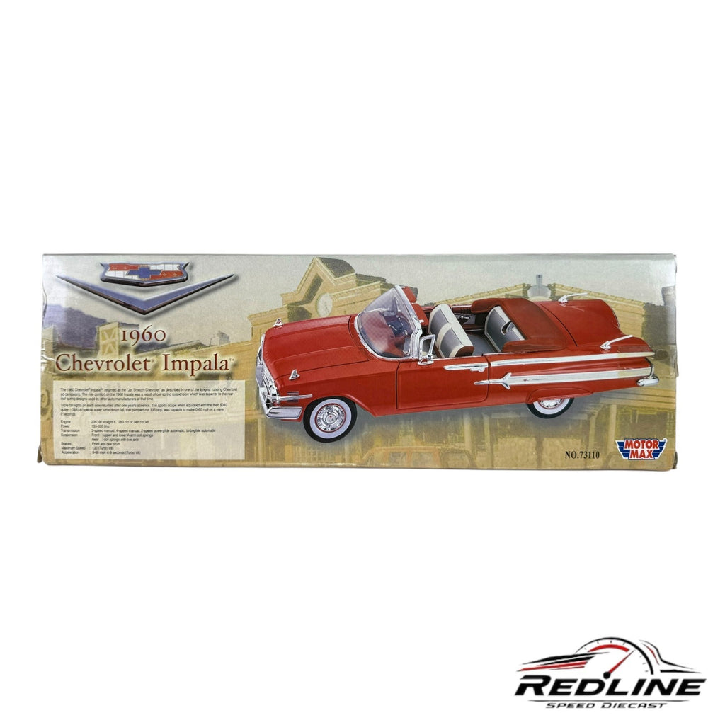 🇺🇸🇺🇸Motor Max 1960 Chevrolet Impala Convertible Red 1:18 LN🇺🇸🇺🇸