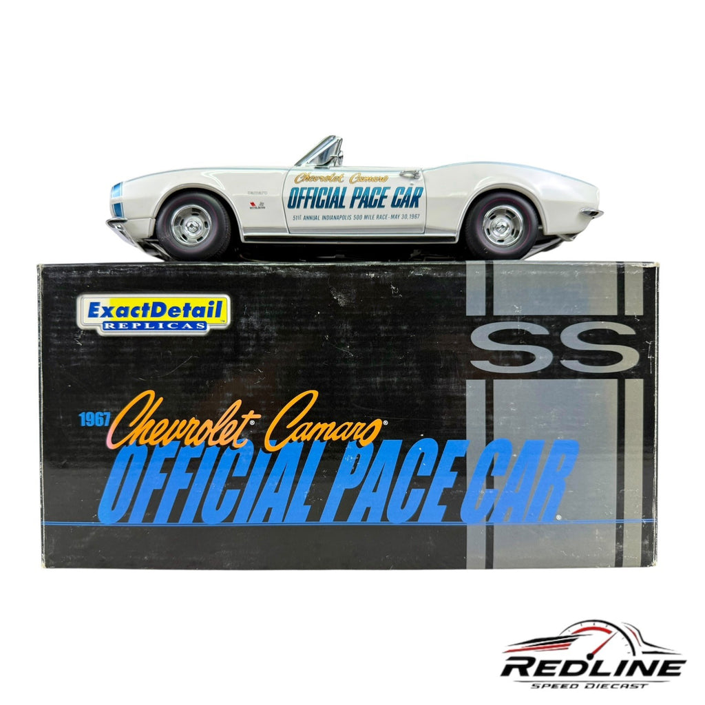 🇺🇸Exact Detail Replicas 1967 Chevrolet Camaro Official Pace Car 1:18 HW🇺🇸