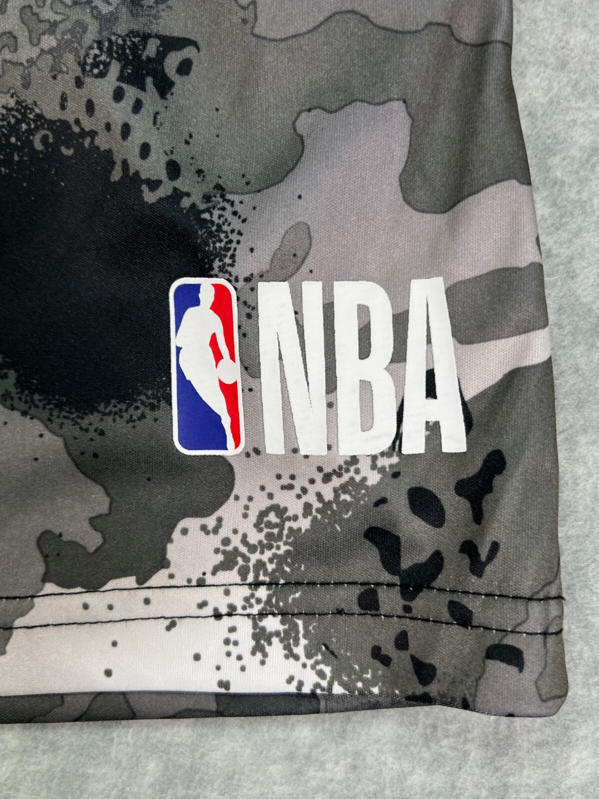 NBA Camouflage Shorts Size Medium (32-34” Waist) Camo Gray Drawstring Shorts