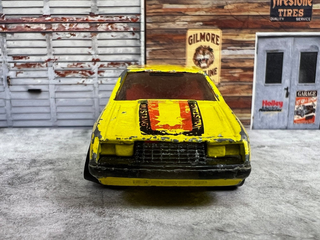 🐎🐎🐎Hot Wheels 1979-1981 Ford Turbo Mustang Yellow Fox Body Hong Kong C9🐎🐎🐎