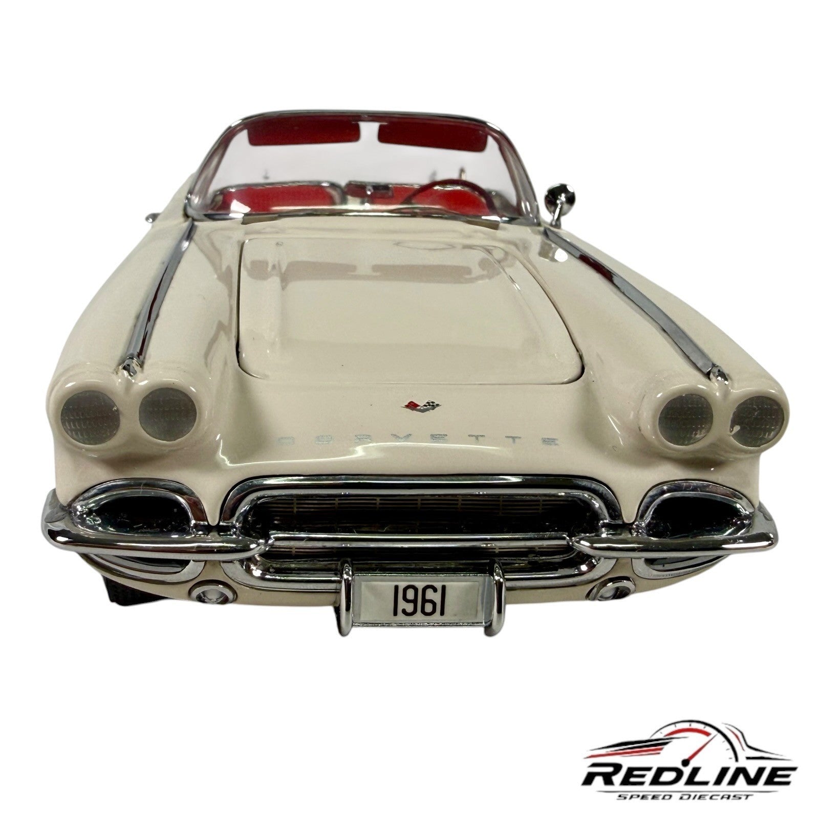 🇺🇸Danbury Mint 1961 Chevrolet Corvette Ermine White 1:24 D1🇺🇸
