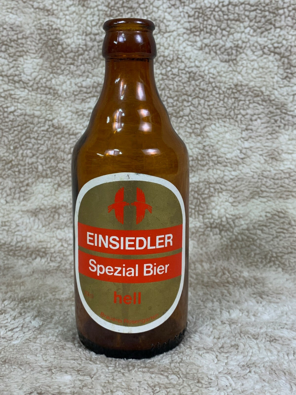 ***Vintage Einsieder Spezial Bier Beer Bottle Glass Brown Empty Barware BB02****