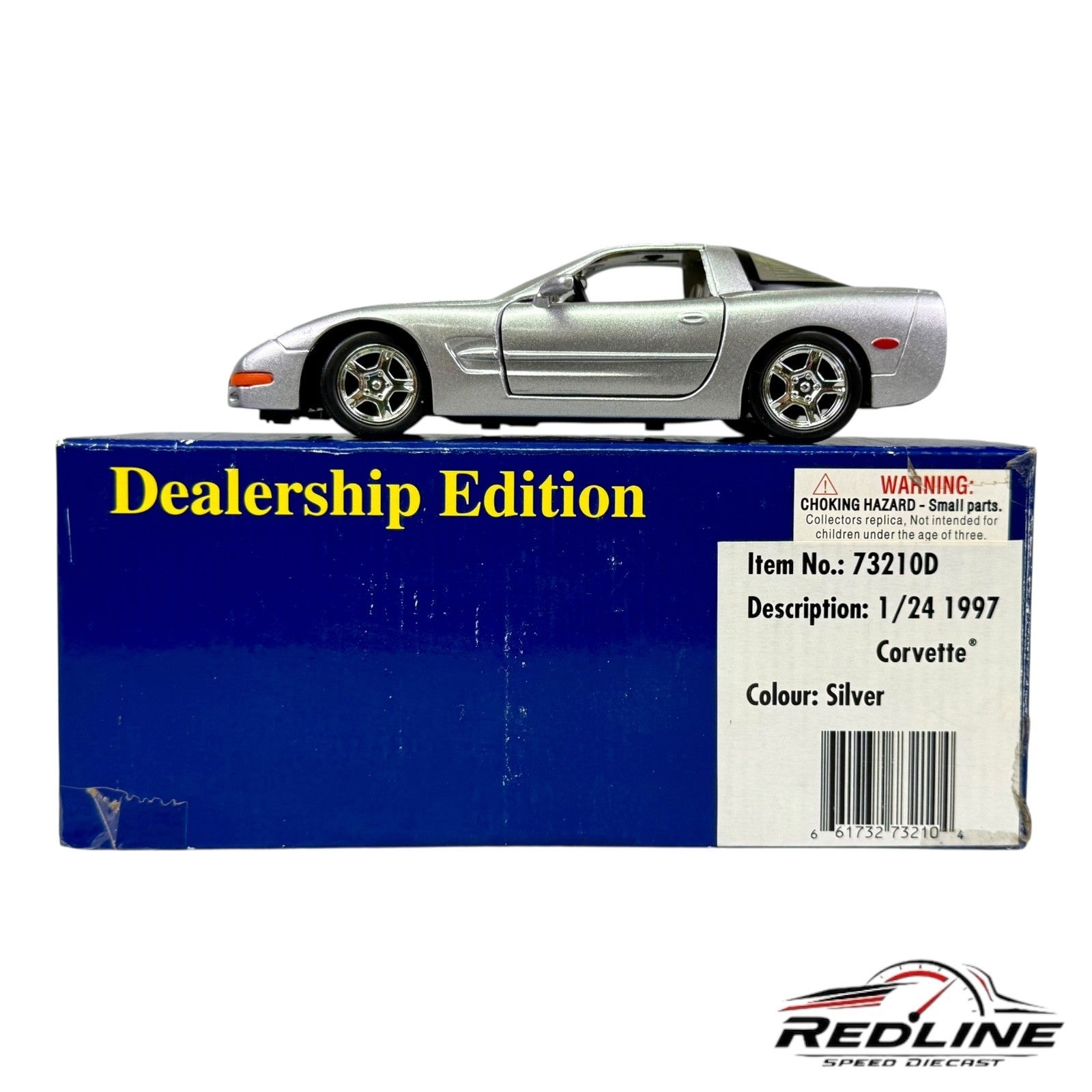 🇺🇸🇺🇸Motormax Dealership Edition 1997 Chevrolet Corvette Silver 1:24🇺🇸🇺🇸