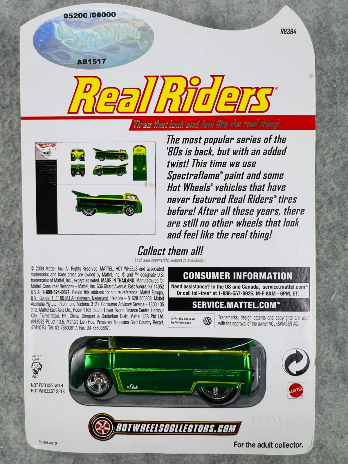 🇩🇪Hot Wheels RLC Real Riders Volkswagen Drag Truck 5200/6000 Green H22🇩🇪