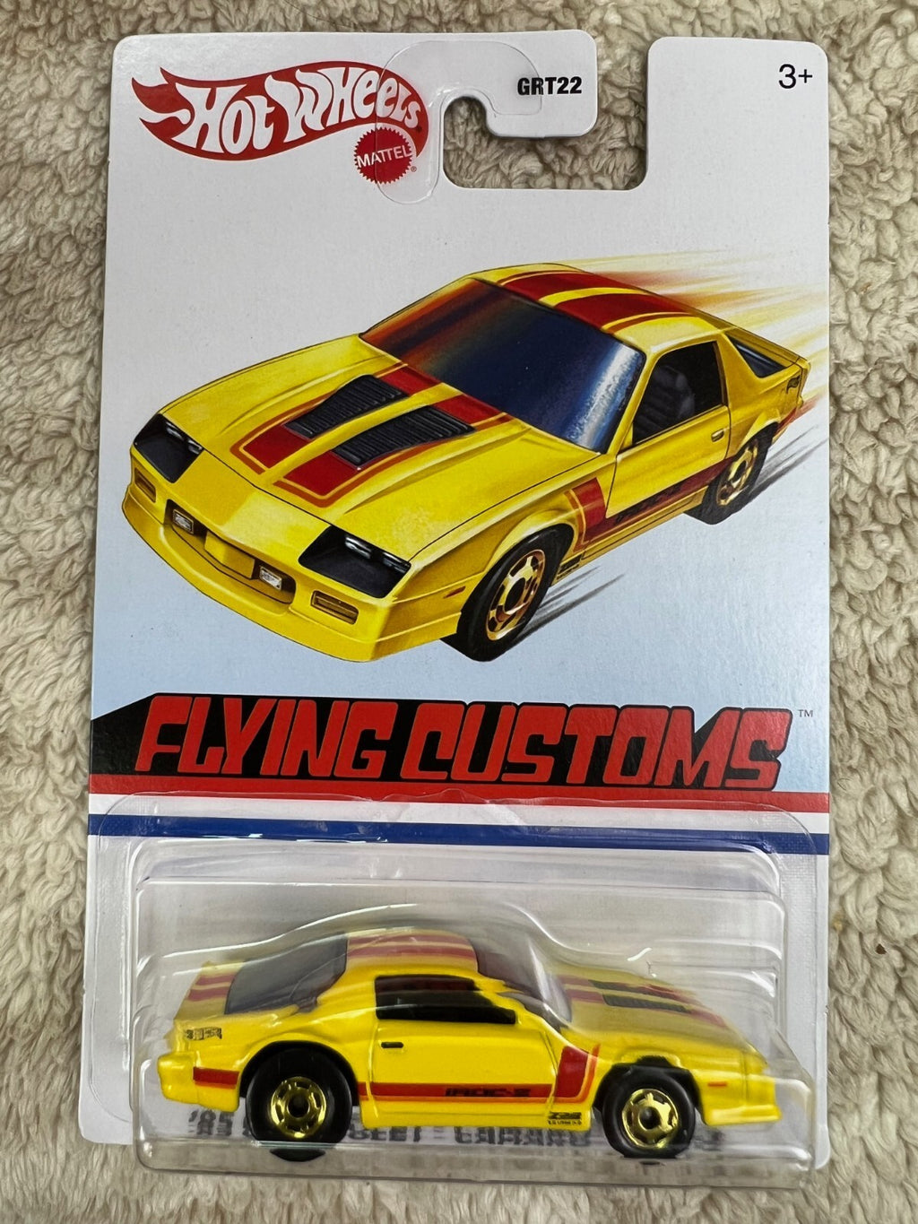 🇺🇸Hot Wheels Flying Customs  Yellow  '85 CHEVROLET CAMARO IROC-Z  HW19🇺🇸