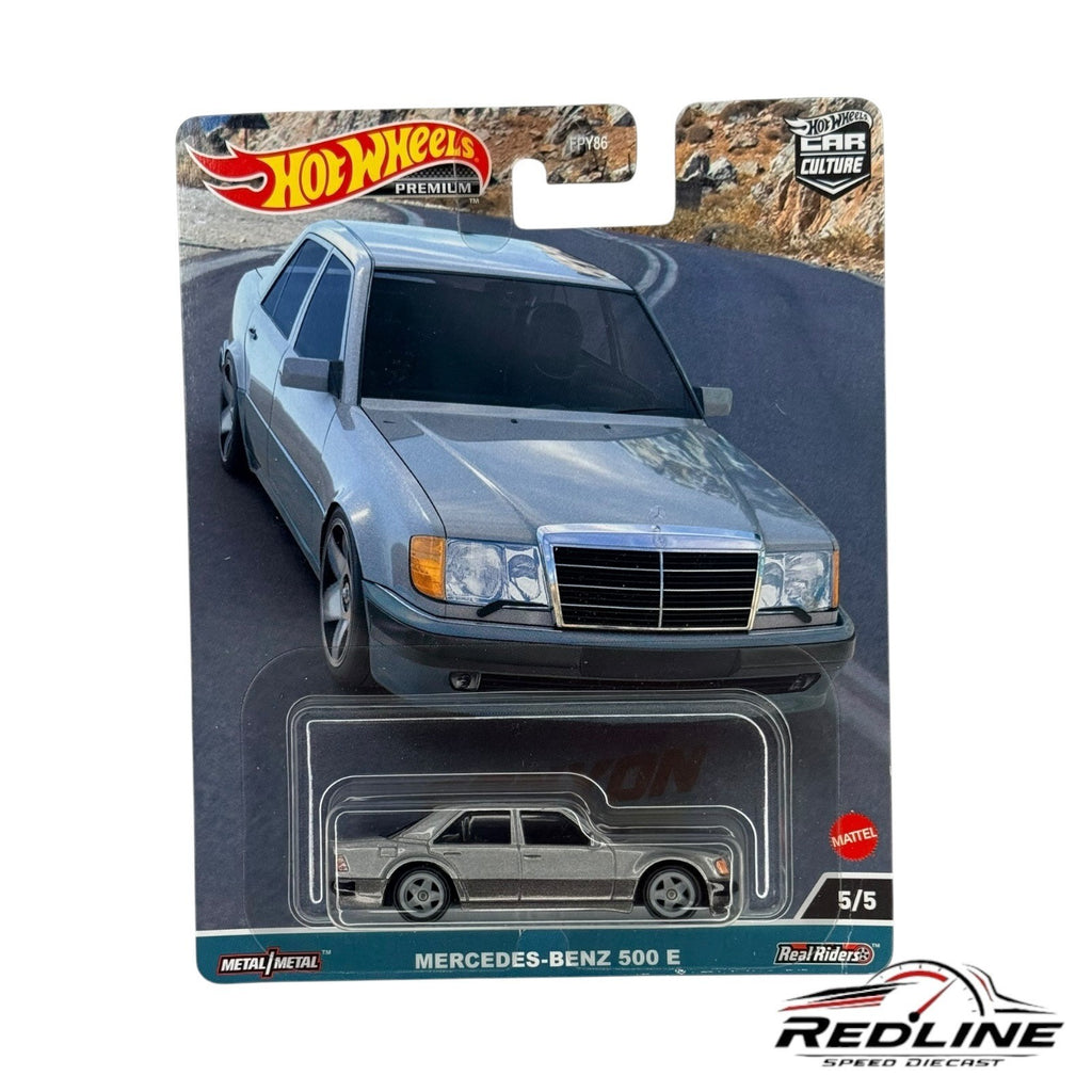 🇩🇪Hot Wheels Premium "Canyon Warriors" Silver MERCEDES-BENZ 500 E H17🇩🇪