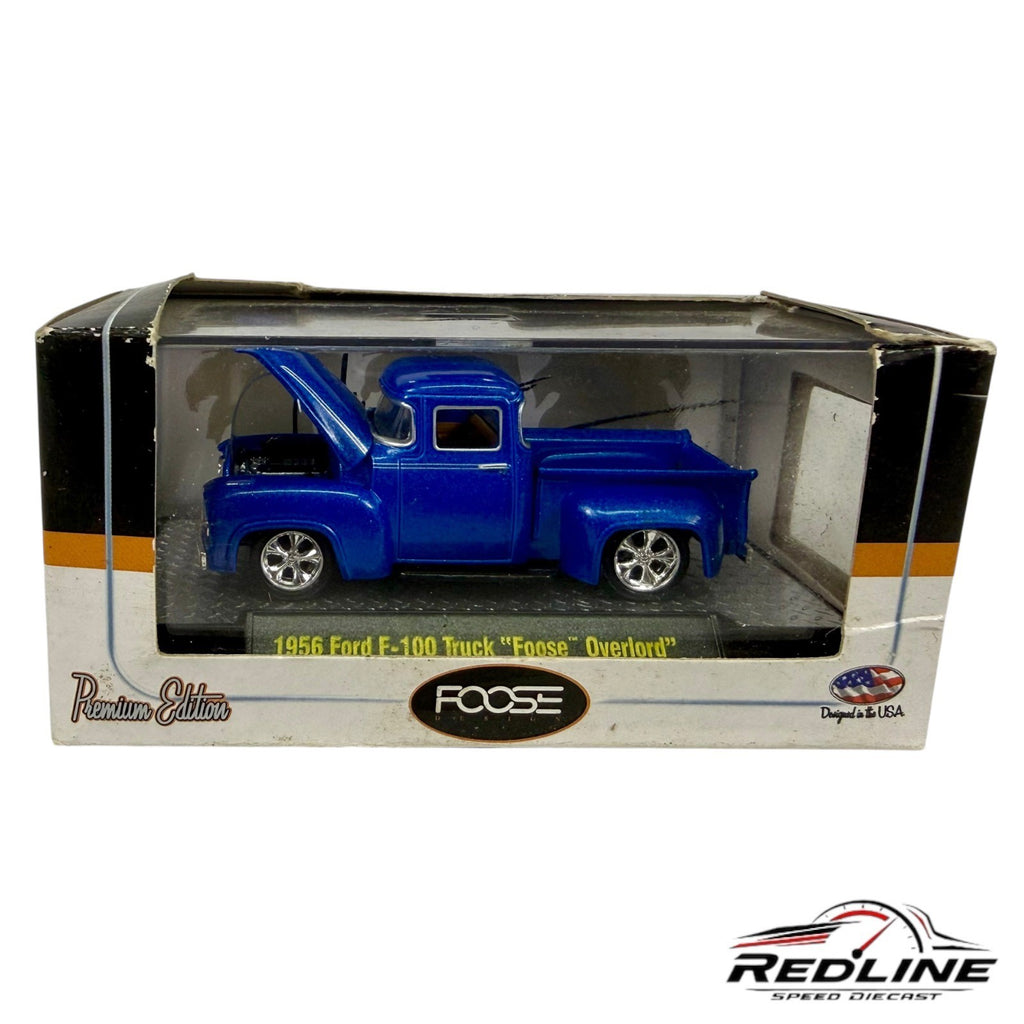 🇺🇸M2 Machines FOOSE 1956 Ford F-100 Truck "Foose Overload" Blue H1🇺🇸