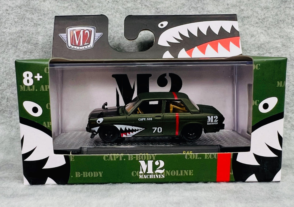 🎌🎌🎌M2 Machines Shark Mouth 1970 Datsun 510 S46 22-42 HW7🎌🎌🎌