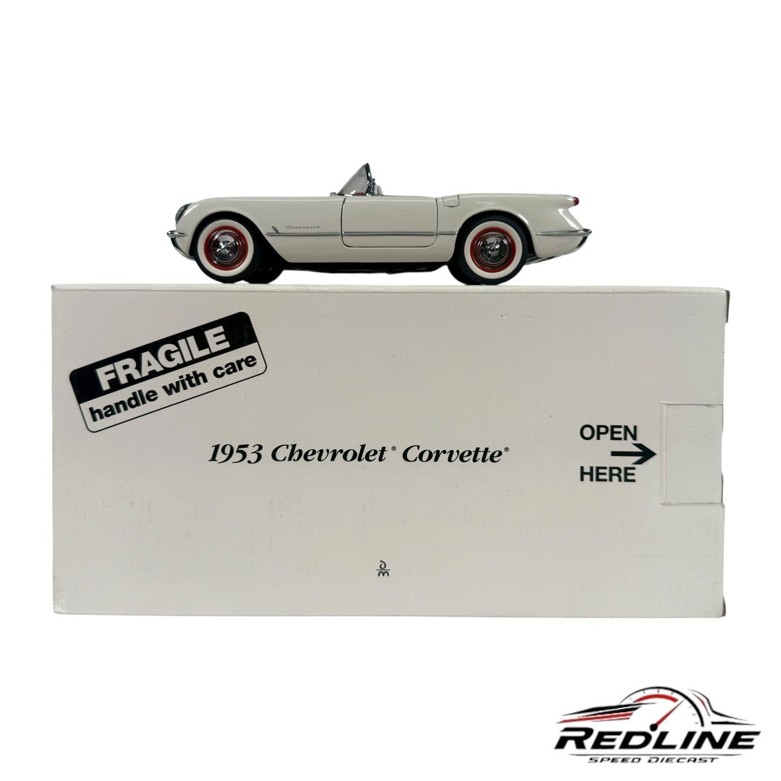 🇺🇸Danbury Mint 1953 Corvette Roadster White 1:24 C2🇺🇸