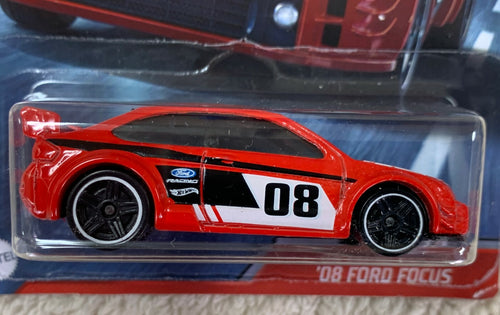 **Hot Wheels 2021 HW Cult Racers 1/5 Red 08 Ford Focus  Walmart Exclusive HW06**