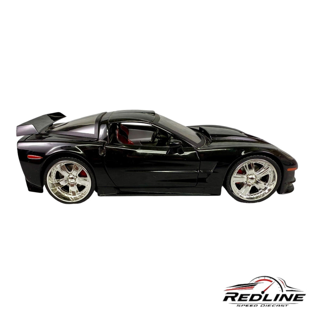🇺🇸🇺🇸🇺🇸1 BADD RIDE 2005 CORVETTE C6 BLACK 1/24🇺🇸🇺🇸🇺🇸
