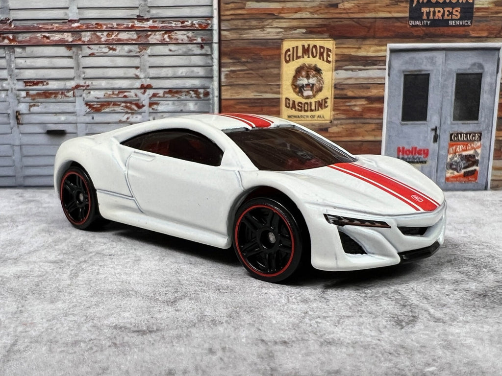 🔥🔥🔥Hotwheels 2012 Acura NSX Concept  White Red Stripe C17🔥🔥🔥