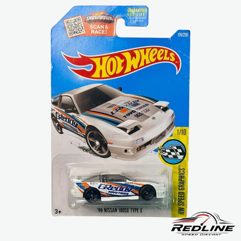 🎌Hot Wheels '96 Nissan 180SX Type X HW Speed Graphics 176/250 H35🎌