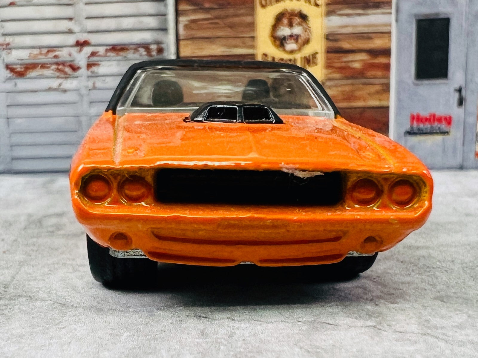 🇺🇸Hot Wheels Garage MOPAR ORANGE 70 DODGE HEMI CHALLENGER REAL RIDERS C21🇺🇸