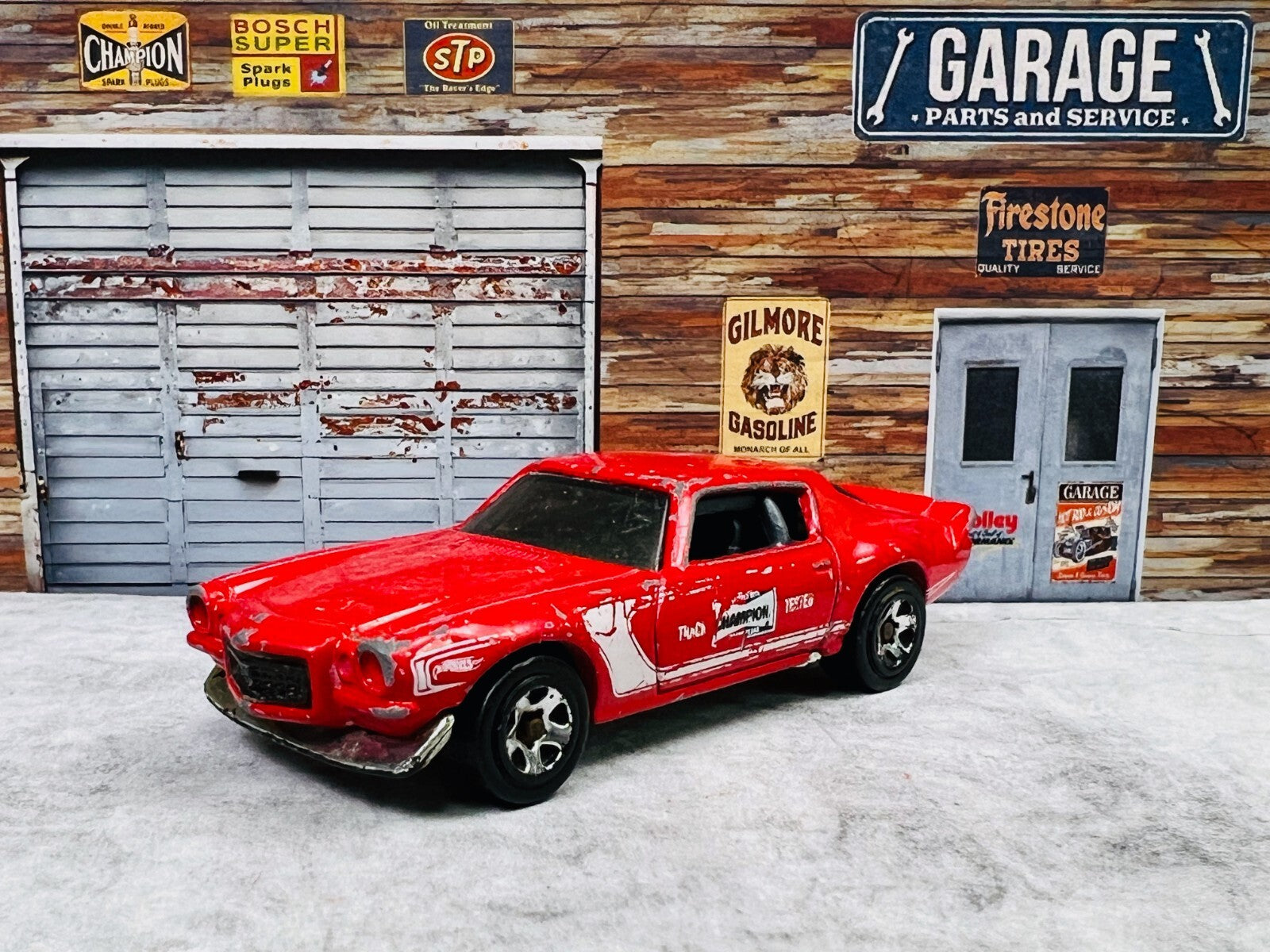 🇺🇸🇺🇸Hot Wheels '70 Camaro Z28, 2011 Mattel, Red Champion C18🇺🇸🇺🇸