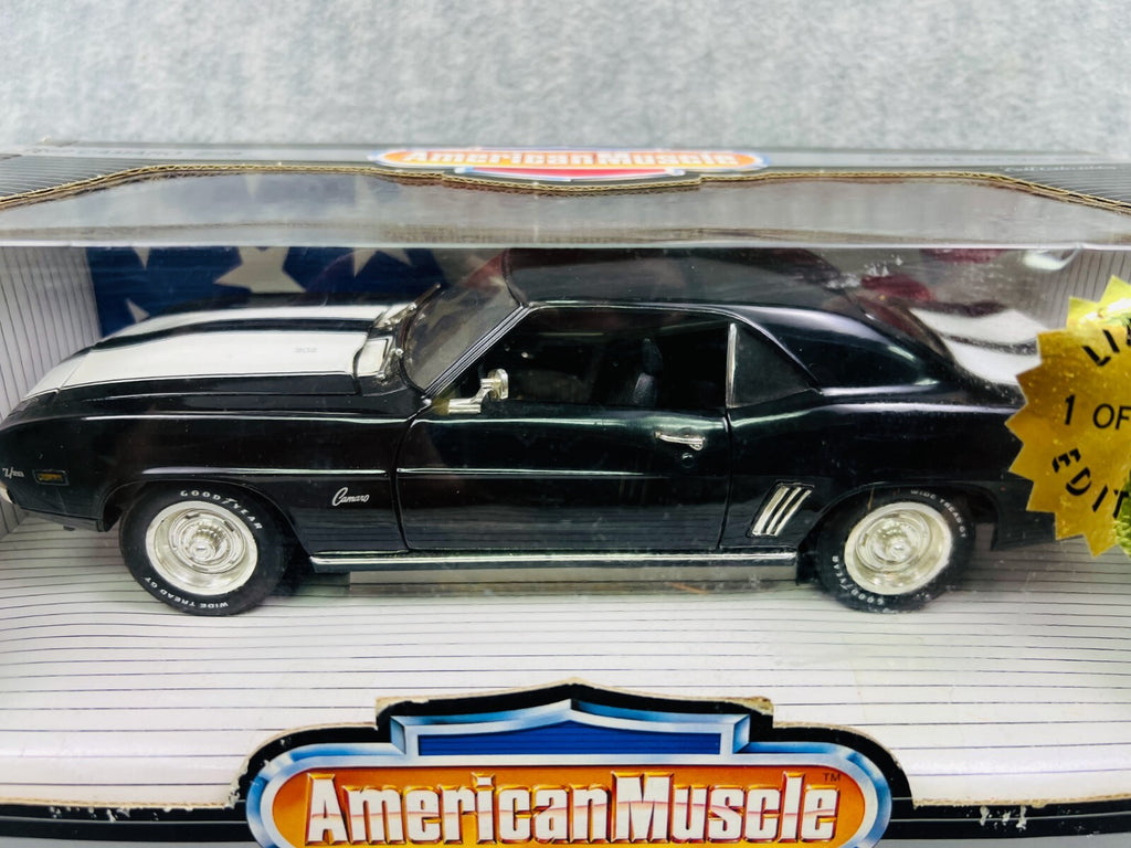 🇺🇸Ertl American Muscle 1969 Camaro Z-28 Black Diecast 1:18 Scale 1 of 1500🇺🇸