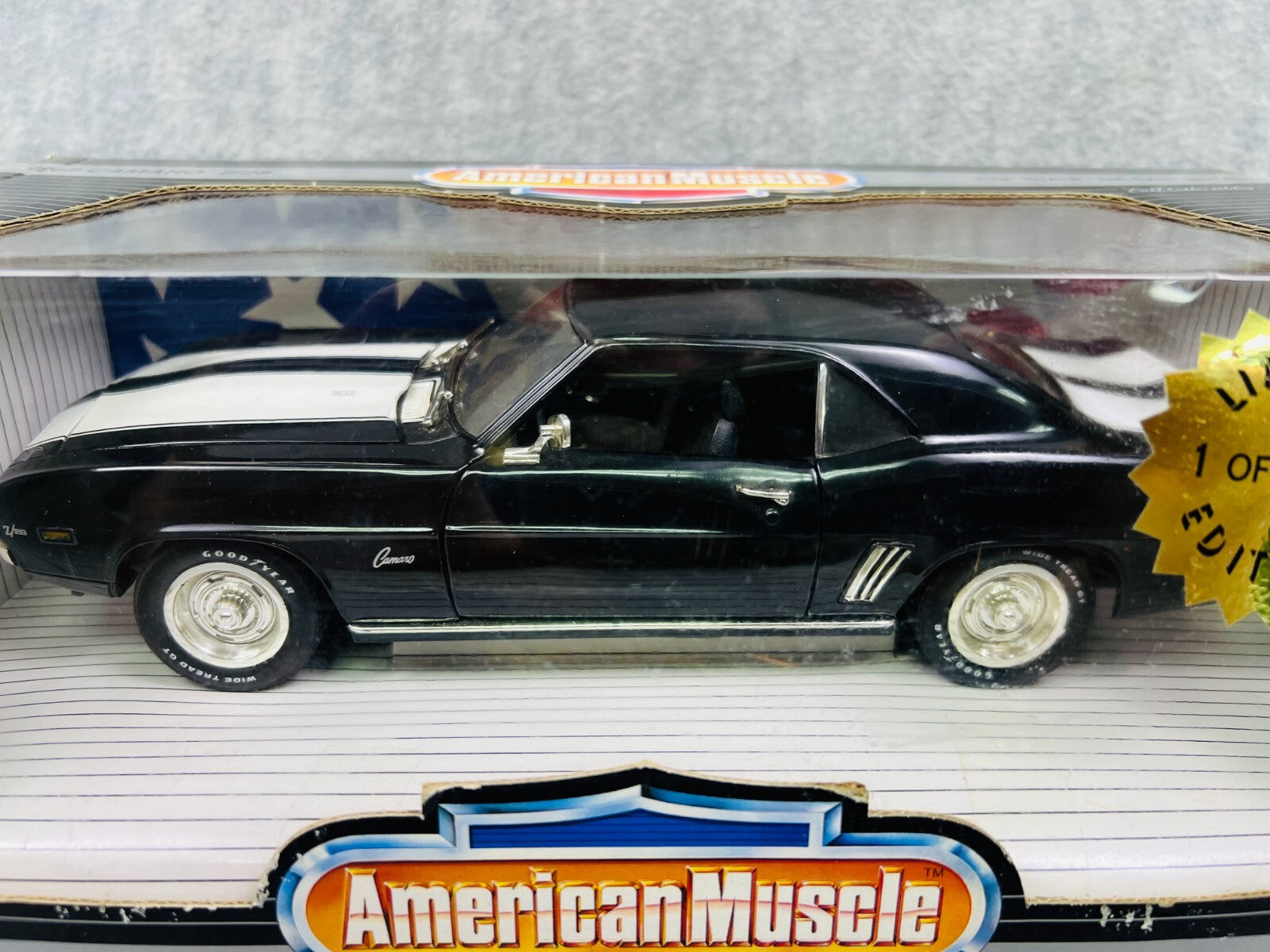 🇺🇸Ertl American Muscle 1969 Camaro Z-28 Black Diecast 1:18 Scale 1 of 1500🇺🇸