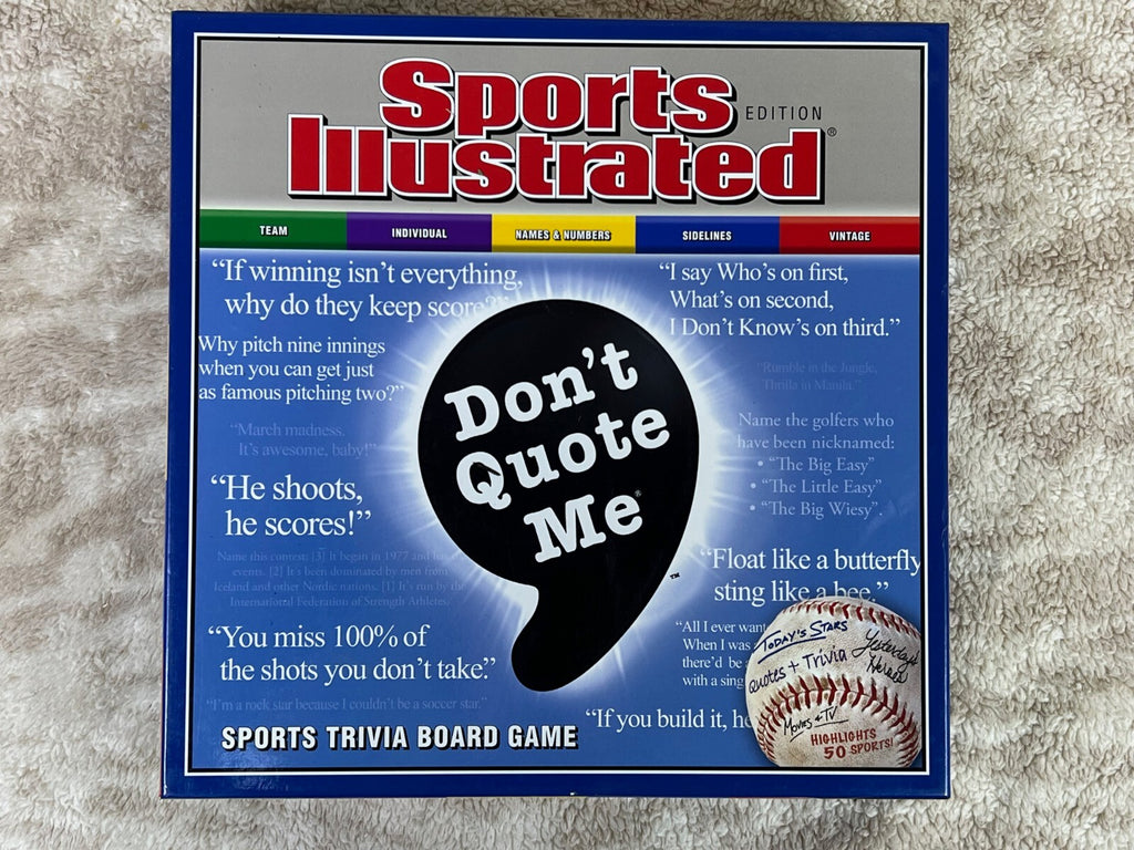 🔥Don't Quote Me Sports Illustrated (SI) Edition by Time, Inc. 2007 NEW OPEN BOX