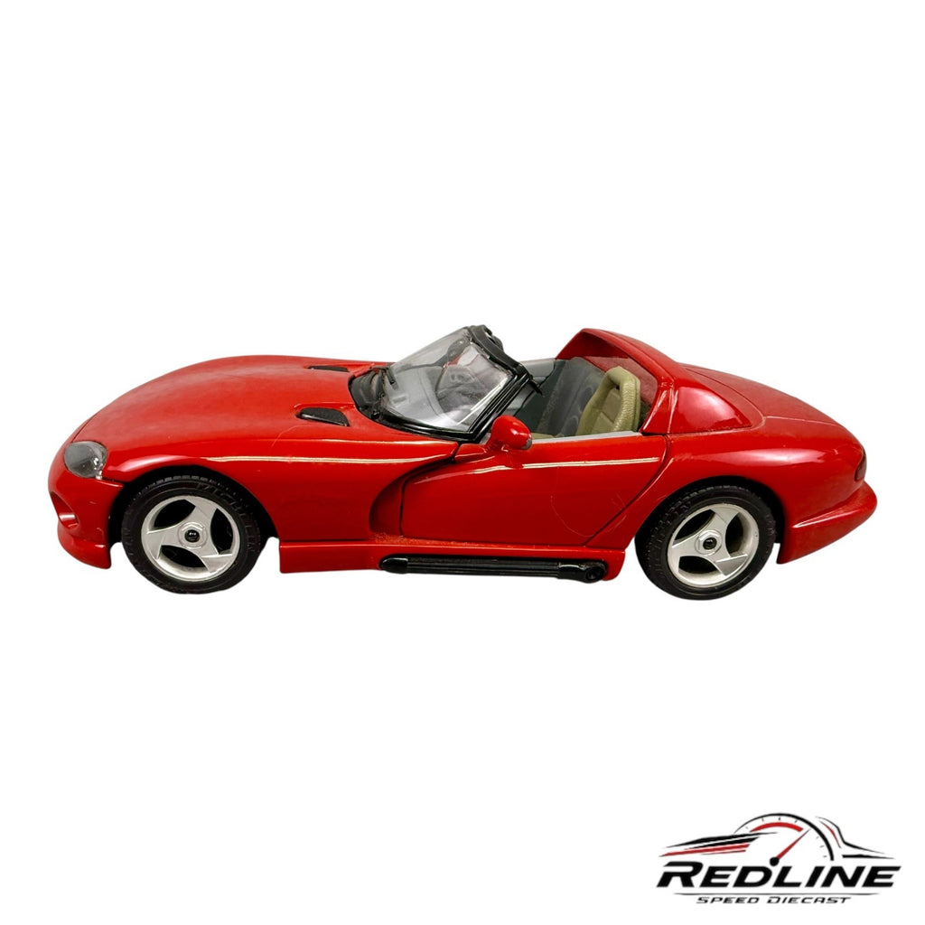 🇺🇸🇺🇸Burago 1:24 Diecast Dodge Viper RT/10. 1992 Red🇺🇸🇺🇸