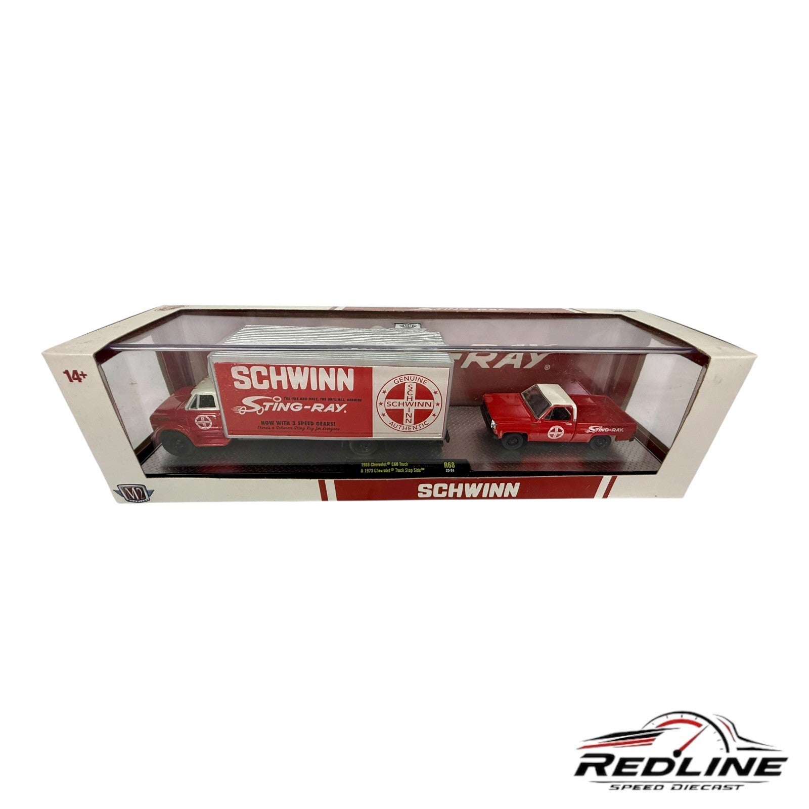 M2 Auto Haulers R68 Schwinn 1968 Chevrolet C60 Truck & 1973 Chevy Pickup D3