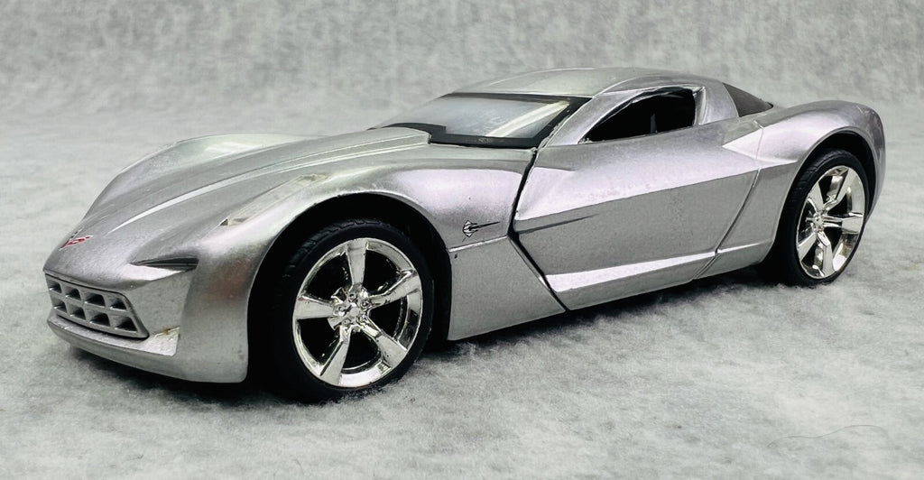 🇺🇸🇺🇸Jada Bigtime Muscle 2009 Corvette Stingray Concept 1:32 Silver🇺🇸🇺🇸